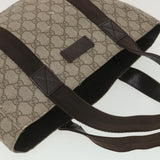 Gucci GG Canvas Hand Bag PVC Leather Beige 141976 38817