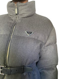 Prada Grey Loden Wool Down Padded Parka - 42 / US 6
