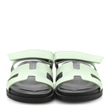 Hermes Epsom Womens Chypre Sandals 40 Vert Jade