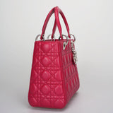 Christian Dior Lady Dior Bag Medium Red Cannage Lambskin Handbag