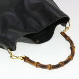 Gucci Bamboo Shoulder Bag Leather 2way Black 001 1014 1577 39136