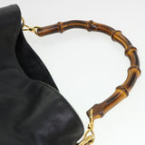 Gucci Bamboo Shoulder Bag Leather 2way Black 001 1014 1577 39136