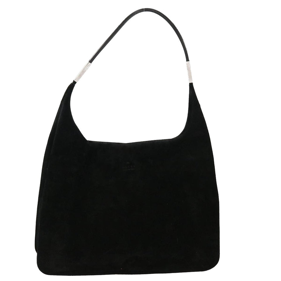 Gucci Shoulder Bag Suede Black 002113 39171