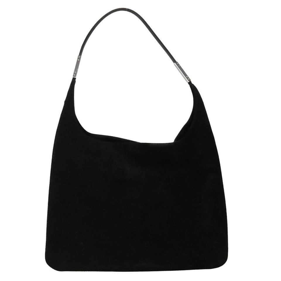 Gucci Shoulder Bag Suede Black 002113 39171