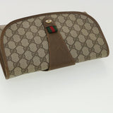 Gucci GG Canvas Web Sherry Line Clutch Bag Beige Red Green 89.01.030 39241