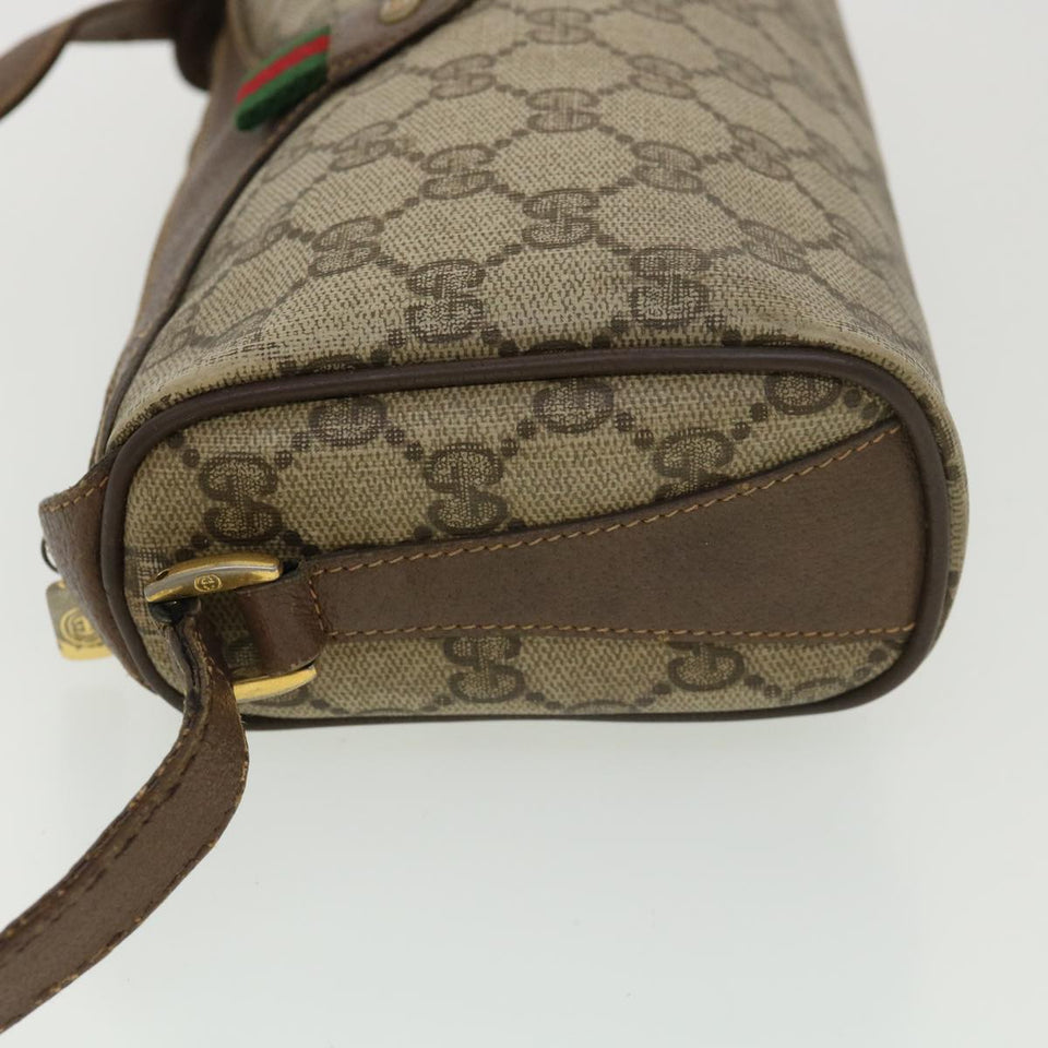 Gucci GG Canvas Web Sherry Line Shoulder Bag Beige Red 39 02 018 39297