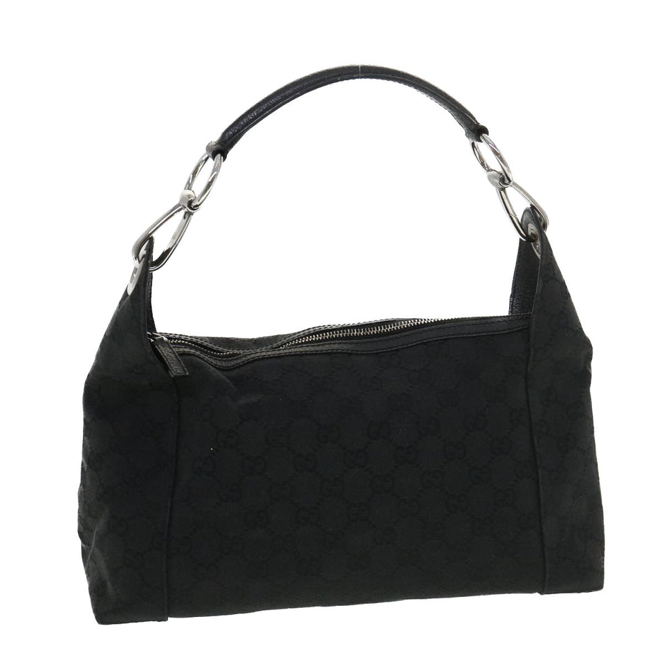 Gucci GG Canvas Shoulder Bag Black 113023 39359