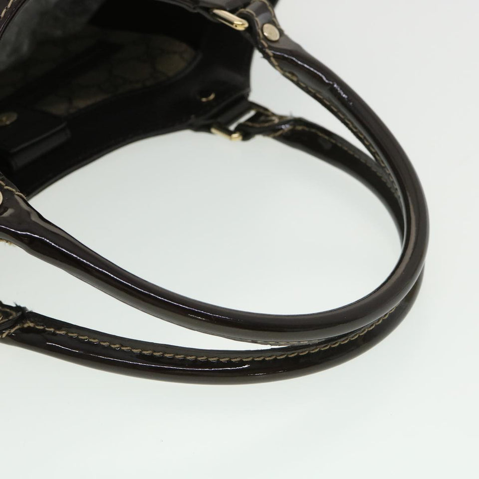 Gucci GG Canvas Hand Bag PVC Leather Beige 203521 39387