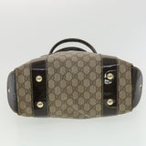 Gucci GG Canvas Hand Bag PVC Leather Beige 203521 39387