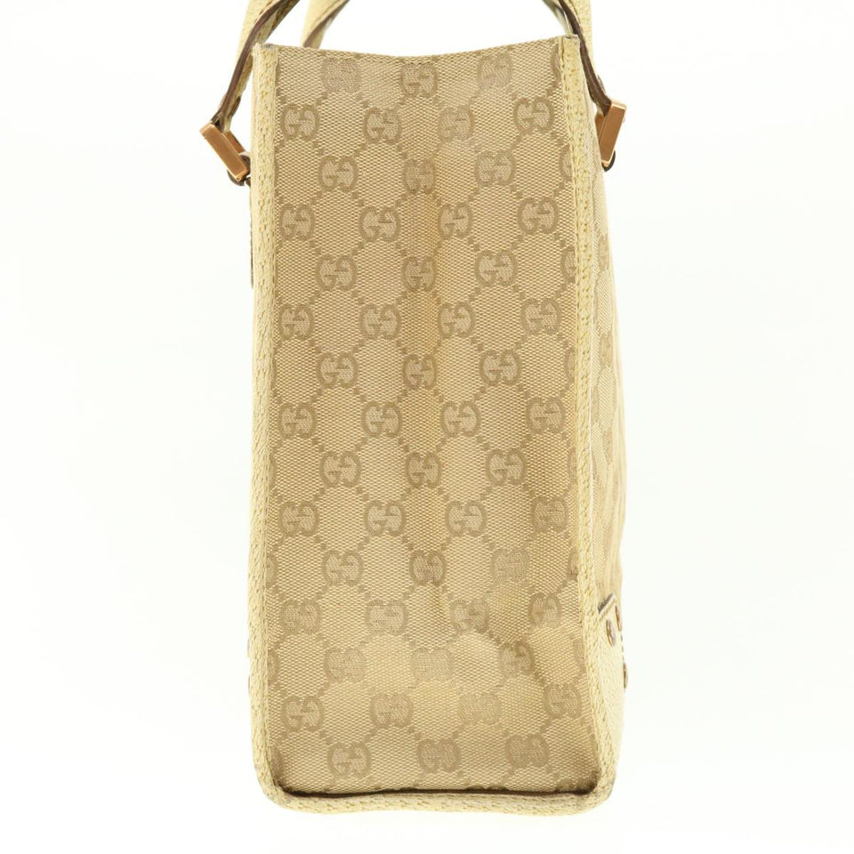Gucci GG Canvas Hand Bag Beige 124260 39453