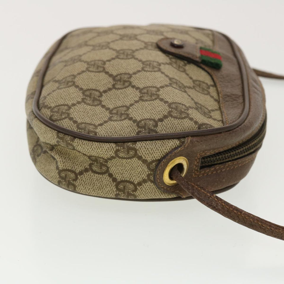 Gucci GG Canvas Web Sherry Line Shoulder Bag Beige Red Green 39454