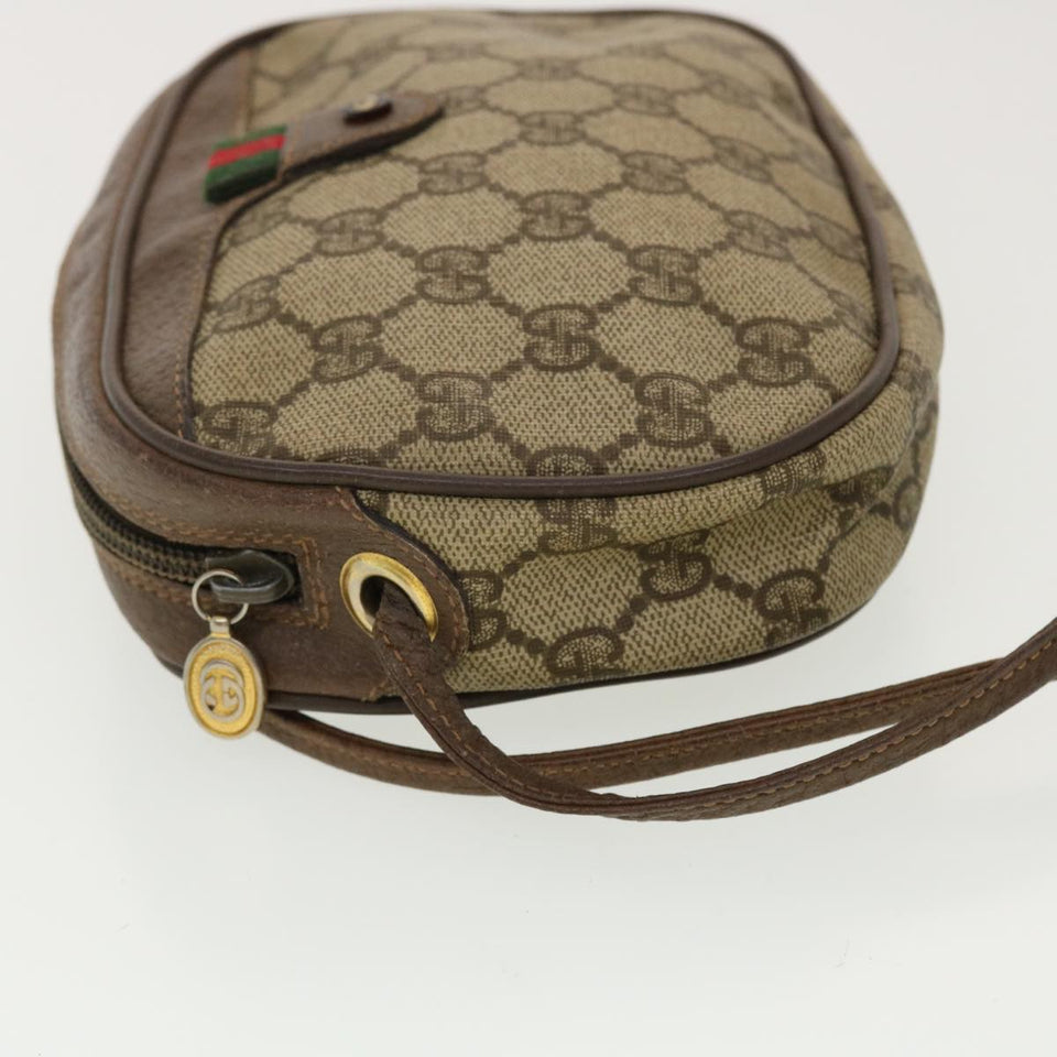 Gucci GG Canvas Web Sherry Line Shoulder Bag Beige Red Green 39454