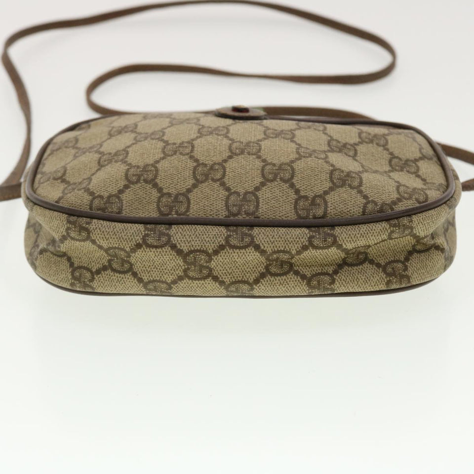Gucci GG Canvas Web Sherry Line Shoulder Bag Beige Red Green 39454