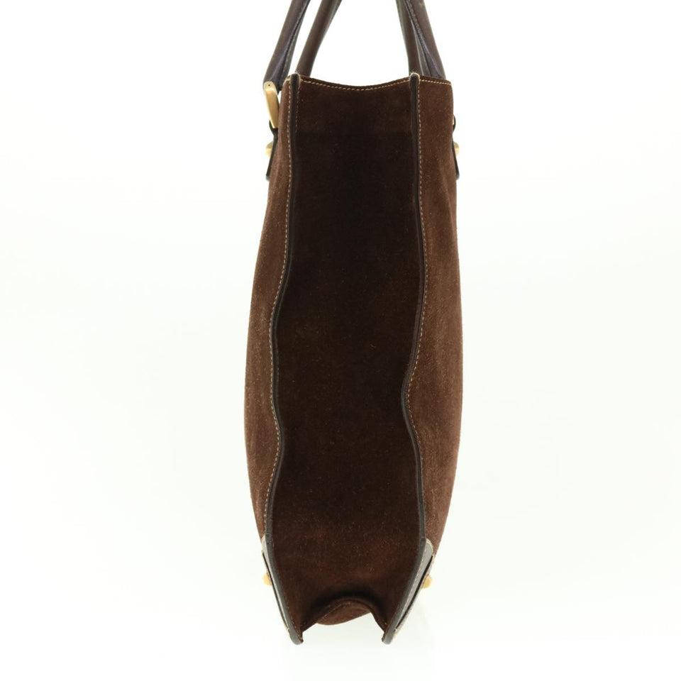 Gucci GG Canvas Hand Bag Beige Brown 120898 39458
