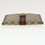 Gucci GG Canvas Web Sherry Line Long Wallet Beige Red Green 39469