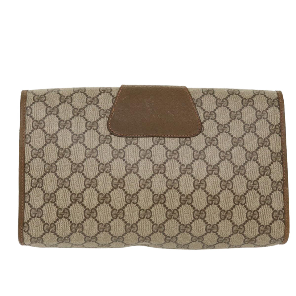 Gucci GG Canvas Web Sherry Line Clutch Bag Beige Red Green 89.01.031 39614