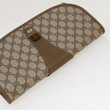 Gucci GG Canvas Web Sherry Line Clutch Bag Beige Red Green 89.01.031 39614