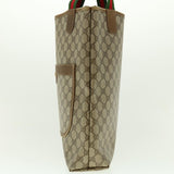 Gucci GG Canvas Web Sherry Line Tote Bag Beige Red Green 120.02.003 39772