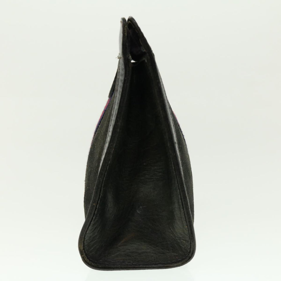 Gucci Sherry Line Clutch Bag Suede Leather Black Red Navy 39781
