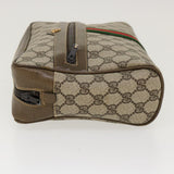 Gucci Web Sherry Line GG Canvas Shoulder Bag PVC Leather Beige Green 39955
