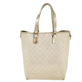 Gucci GG Canvas Tote Bag PVC Leather White 189896 39964