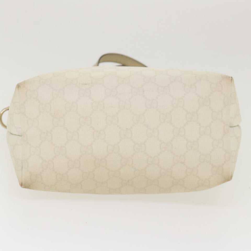 Gucci GG Canvas Tote Bag PVC Leather White 189896 39964