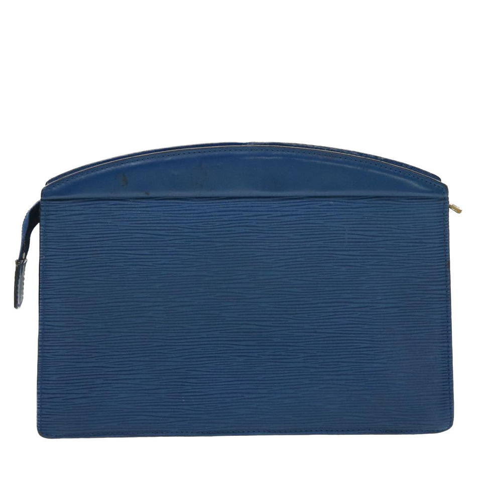 Louis Vuitton Epi Trousse Crete Clutch Bag Blue LV