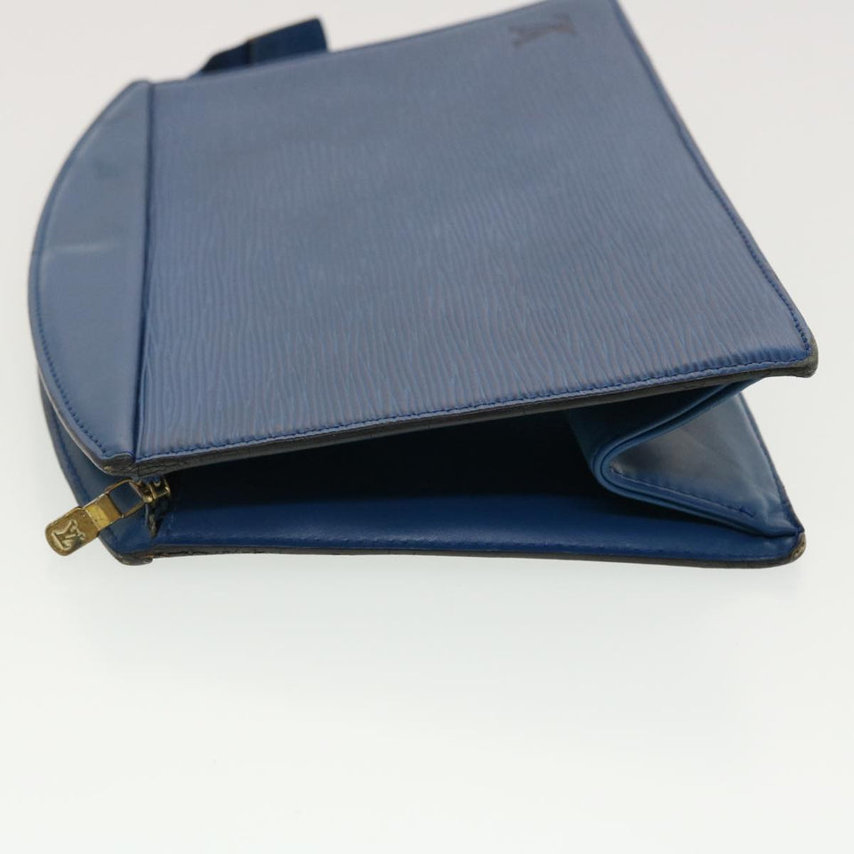 Louis Vuitton Epi Trousse Crete Clutch Bag Blue LV