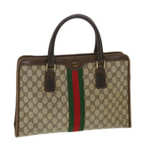 Gucci GG Canvas Web Sherry Line Hand Bag Beige Red Green 010378 39975