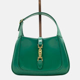 Gucci Jackie 1961 Mini Handbag in Green Leather with Adjustable Strap