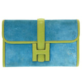 Hermes Clutch bag Doblis Anise green Jige mini unisex(Unisex)