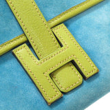 Hermes Clutch bag Doblis Anise green Jige mini unisex(Unisex)