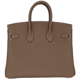 Hermes25cm Birkin Etoupe Togo Leather Brushed Palladium Hardware