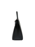 Hermes Kelly 35 Black Sombrero Leather PHW.