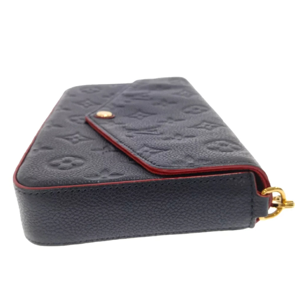 Louis Vuitton Monogram Pochette Felicie Marine Rouge Shoulder Bag