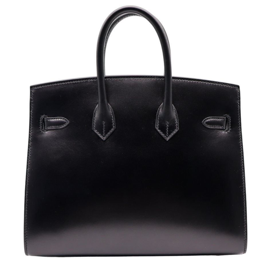 Hermes25cm Birkin Sellier Black Box Calf Leather Gold Hardware
