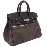 Hermes25cm Birkin Go Team Ebene Swift/ Feutre Palladium Hardware