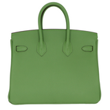 Hermes25cm Birkin HSS Vert Criquet Chevre Leather Gold Hardware