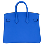 Hermes25cm Birkin Bleu Hydra Togo Leather Gold Hardware