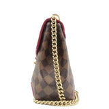 Louis Vuitton Caissa Chain Damier Ebene Clutch Shoulder Bag Brown