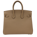 Hermes25cm Birkin Beige Marfa Togo Leather Palladium Hardware