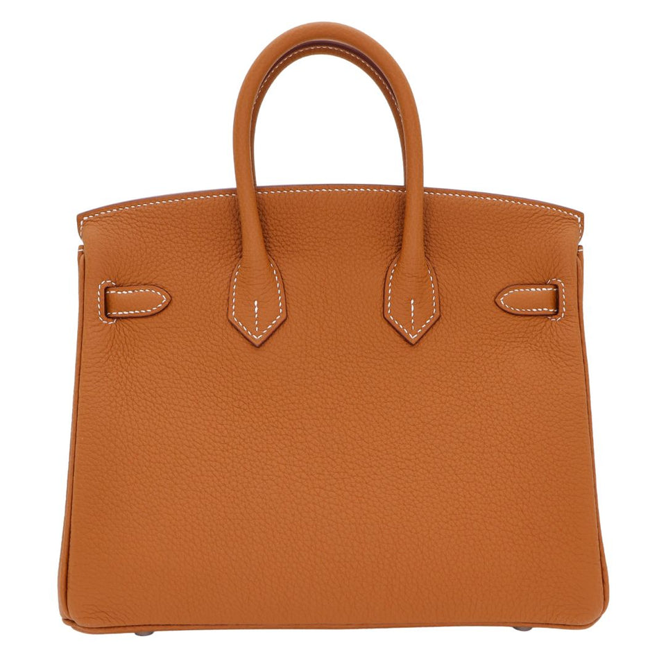 Hermes25cm Birkin Gold Togo Leather Palladium Hardware