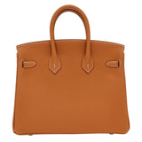 Hermes25cm Birkin Gold Togo Leather Palladium Hardware