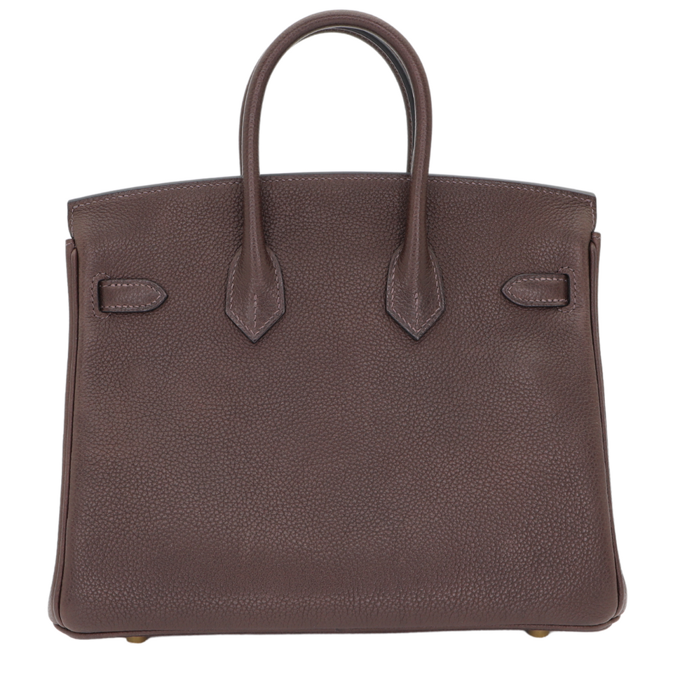 Hermes25cm Birkin Ebene Barenia Faubourg Gold Hardware