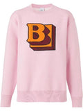 Luxury Burberry Big Logo Knit Top Pink