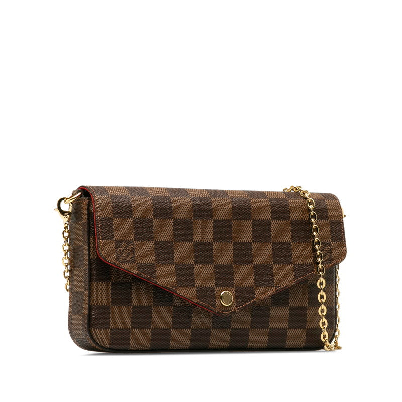 Louis Vuitton Louis Vuitton Damière Shoulder Bag PVC/Leather Brown