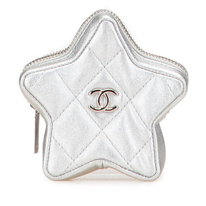 Chanel Coco Mark Star Matelassé Lambskin Coin Case