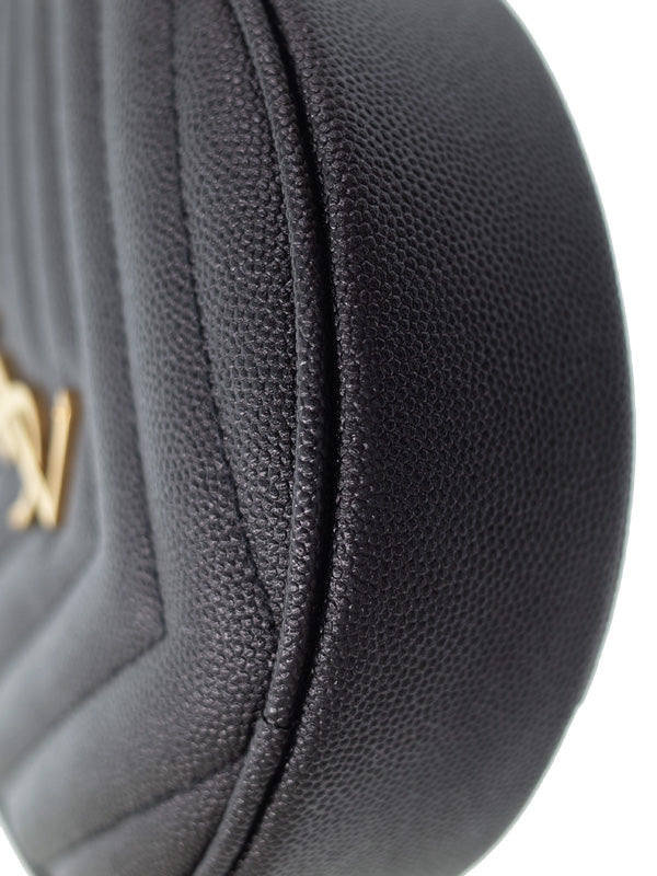 Saint Laurent- Paris Vinyl Chain Shoulder Bag Black