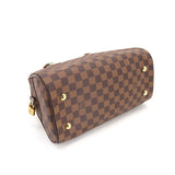 Louis Vuitton Damier Duomo Hand Bag Ebene Gold Metal Fittings