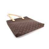 Louis Vuitton Monogram Carry It Tote Bag Brown Gold Hardware